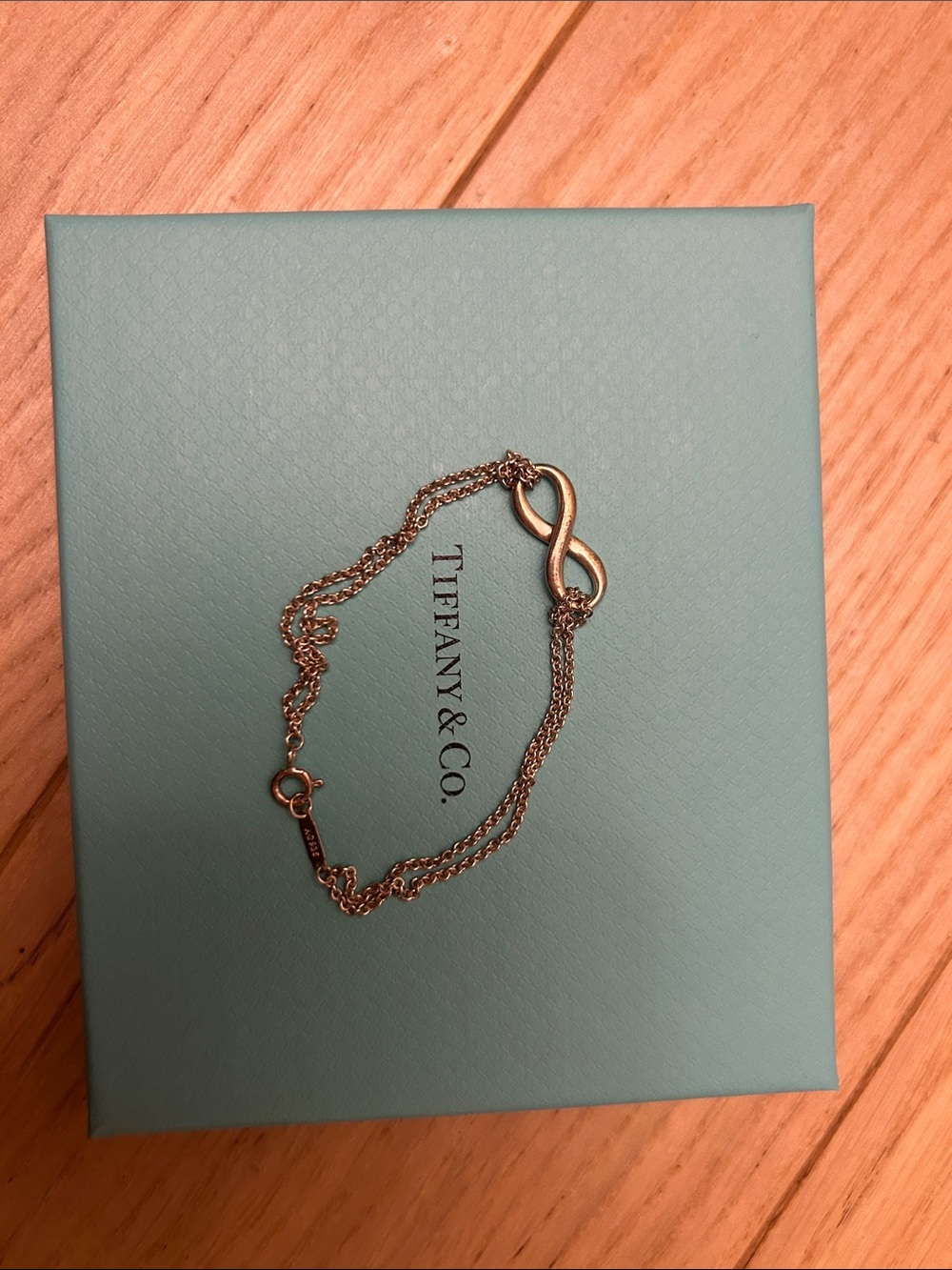 Tiffany & Co. Sterling Silver Infinity Pendant Multi-Chain Bracelet